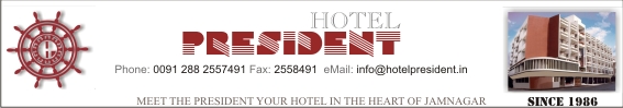 visit the website of Hotel President, Jamnagar